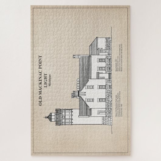 Oude Mackinac Point Light - Michigan - SBD Legpuzzel (Verticaal)