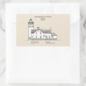 Oude Mackinac Point Light - Michigan - SBD Rechthoekige Sticker (Tas)