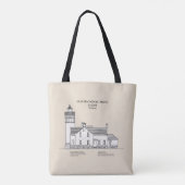 Oude Mackinac Point Light - Michigan - SBD Tote Bag (Achterkant)