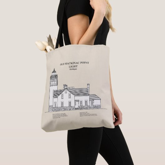 Oude Mackinac Point Light - Michigan - SBD Tote Bag (Dichtbij)