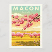 Oude Macon Georgia Briefkaart (Voorkant)