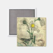 Oude madeliefjes magneet (Voorkant / Achterkant)