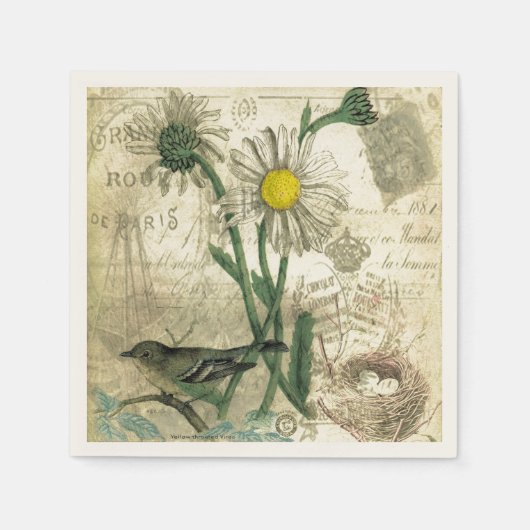 Oude madeliefjes servetten (Voorkant)
