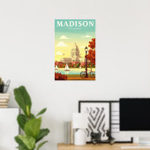 Oude Madison Wisconsin Poster (Thuiskantoor)