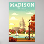 Oude Madison Wisconsin Poster (Voorkant)