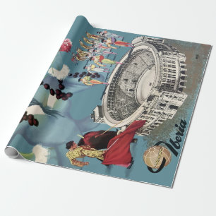 Oude Madrid Spanje Luchtvaartmaatschappij Reis Cadeaupapier