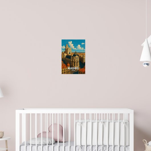 Oude Madrid Spanje Reisposter Poster (Kinderkamer 2)