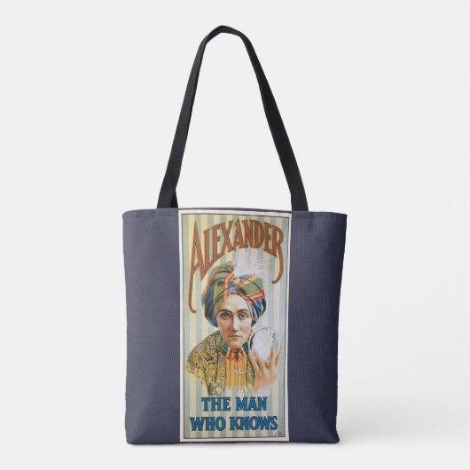 Oude Magie Poster, Alexander, de Man Die Alles Wee Tote Bag (Achterkant)