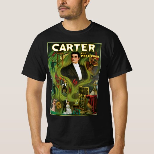 Oude Magie Poster, Carter de Mysterieuze T-shirt (Voorkant)