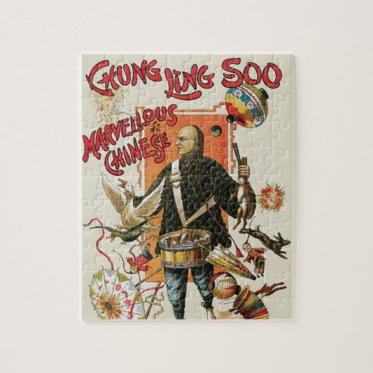 Oude Magie Poster, Goochelaar Chung Ling Soo Legpuzzel (Verticaal)