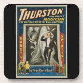 Oude Magie Poster, Thurston, De Grote Magiër Bier Onderzetter (Voorkant)