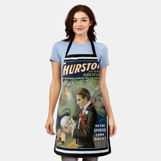 Oude Magie Poster, Thurston, De Grote Magiër Schort (Gedragen)