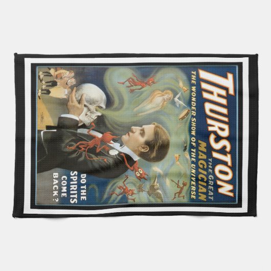 Oude Magie Poster, Thurston, De Grote Magiër Theedoek (Horizontaal)