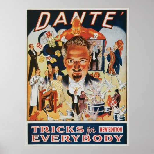 Oude Magieposter, Dante de Magiër Poster (Voorkant)