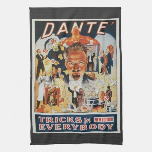 Oude Magieposter, Dante de Magiër Theedoek (Verticaal)