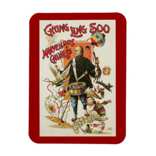 Oude Magieposter, Goochelaar Chung Ling Soo Magneet