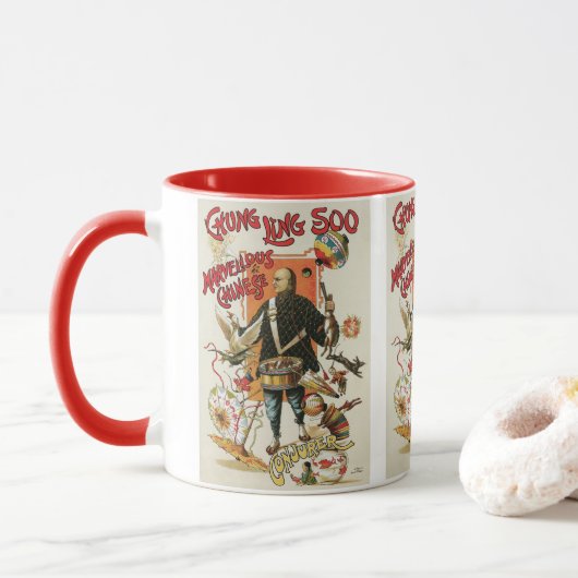 Oude Magieposter, Goochelaar Chung Ling Soo Mok (Met donut)