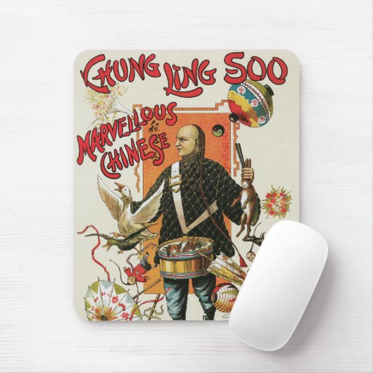 Oude Magieposter, Goochelaar Chung Ling Soo Muismat (Met muis)
