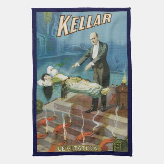 Oude Magieposter, Goochelaar Harry Kellar Theedoek (Verticaal)