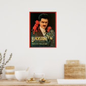 Oude Magieposter, Grote Zwarte Steen Magiër Poster (Keuken)