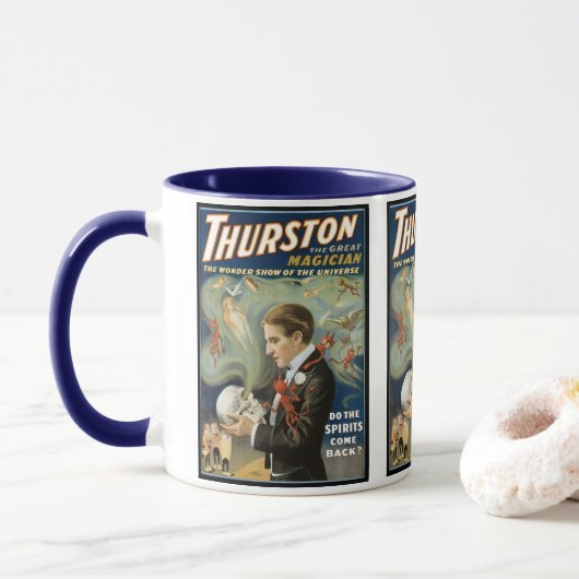 Oude Magieposter, Thurston, De Grote Magiër Mok (Met donut)