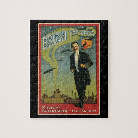 Oude Magische Poster, Brush de Grote Magiër Legpuzzel (Verticaal)