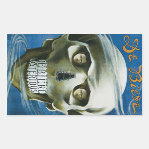 Oude Magische Poster, De Biere de Mysterieuze Rechthoekige Sticker