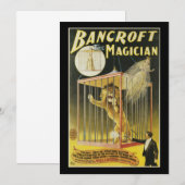 Oude magische poster, goochelaar Bancroft en Leeuw (Voorkant / Achterkant)