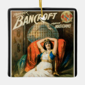 Oude Magische Poster, Goochelaar Frederick Bancrof Keramisch Ornament (Voorkant)