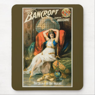Oude magische poster, goochelaar Frederick Bancrof Muismat