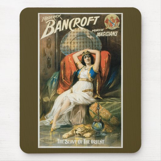 Oude magische poster, goochelaar Frederick Bancrof Muismat (Voorkant)