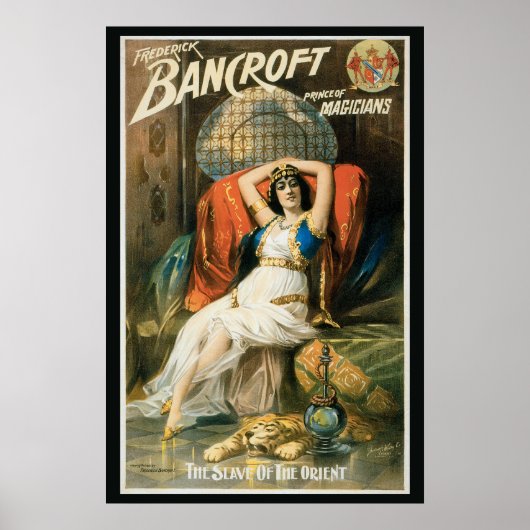 Oude magische poster, goochelaar Frederick Bancrof Poster (Voorkant)