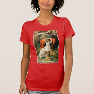 Oude magische poster, goochelaar Frederick Bancrof T-shirt