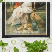 Oude magische poster, goochelaar Frederick Bancrof Theedoek (Gevouwen)
