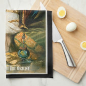 Oude magische poster, goochelaar Frederick Bancrof Theedoek (Quarter Fold)