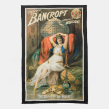 Oude magische poster, goochelaar Frederick Bancrof