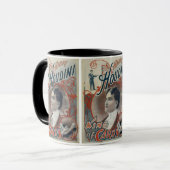 Oude magische poster, goochelaar Harry Houdini Mok (Voorkant links)