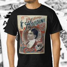 Oude magische poster, goochelaar Harry Houdini