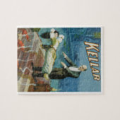 Oude magische poster, goochelaar Harry Kellar Legpuzzel (Horizontaal)