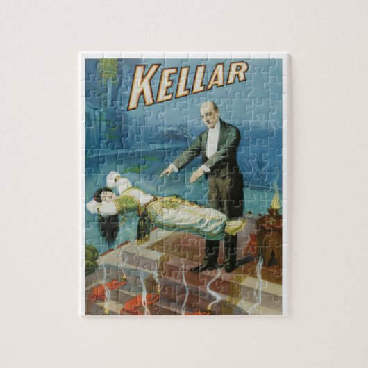 Oude magische poster, goochelaar Harry Kellar Legpuzzel (Verticaal)