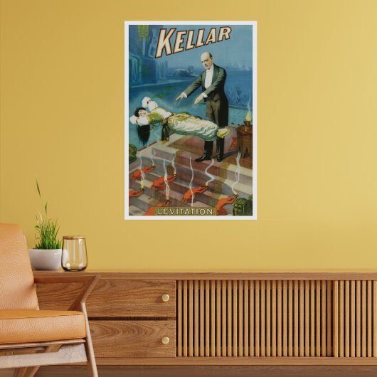 Oude magische poster, goochelaar Harry Kellar Poster (Woonkamer 2)