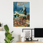 Oude magische poster, goochelaar Harry Kellar Poster (Thuiskantoor)