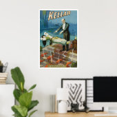 Oude magische poster, goochelaar Harry Kellar Poster (Thuiskantoor)