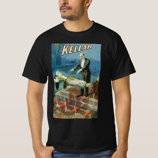 Oude magische poster, goochelaar Harry Kellar T-shirt (Voorkant)