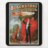 Oude magische poster, Great Blackstone goochelaar