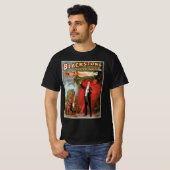 Oude magische poster, Grote Zwarte Steen tovenaar T-shirt (Voorkant volledig)