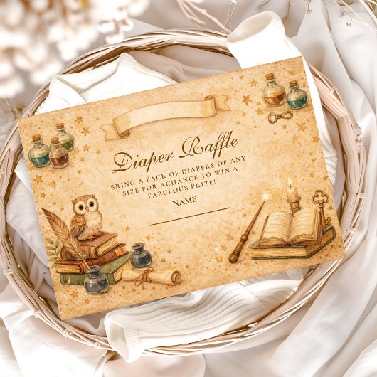 Oude Magische Toverdrank Luier Raffle Informatiekaartje