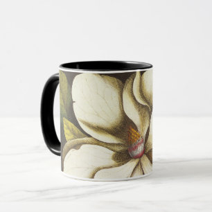 Oude magnoliabloemen plant met zaden mok