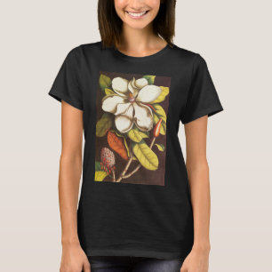 Oude magnoliabloemen plant met zaden t-shirt