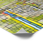 Oude Mahal Historische Ruïnes Abstracte Kunst Wand Poster (Hoek)